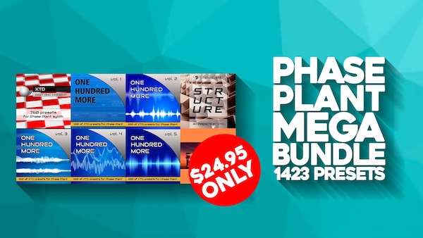 XTD「Phase Plant Mega Bundle 2025」Phase Plantを使うなら絶対に手に入れたい！XTDが手がけた全1423音色収録の即戦力プリセット、ジャンルを超えて音楽制作を加速させる最強のサウンドパック｜DTMプラグインセール