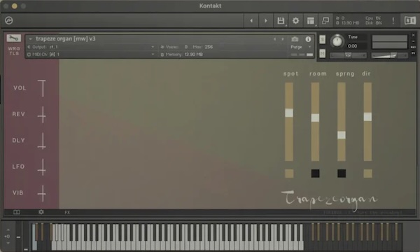 Wrongtools「TRAPEZE ORGAN v3」独特のビブラートとレトロな質感が楽曲に不思議な彩りを与える!サーカスのように幻想的で奇妙な雰囲気を演出できる無料ヴィンテージオルガン|DTMプラグインセール