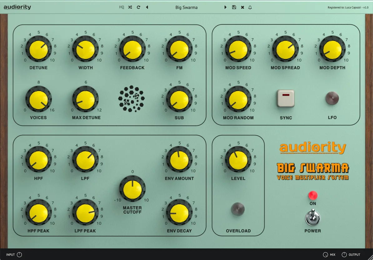 Audiority「Big Swarma」極限のボイス増殖プラグイン！豊潤なユニゾンから攻撃的テクスチャー、煌めくドローンまで自在に操る究極のボイス・マルチプライヤー｜DTMプラグインセール