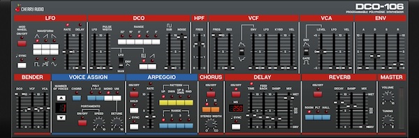 Cherry Audio「DCO-106」80年代ポリシンセの金字塔を完全再現！オリジナル106ファクトリープリセット搭載で蘇る伝説的サウンドと現代的拡張機能の融合｜DTMプラグインセール