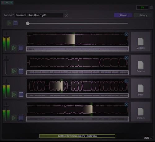 Stagecraft「Simple Stems」リミックス制作・DJプレイ・カラオケ音源作成まで幅広く活躍！AIが曲を瞬時に分解し、ボーカル・ベース・ドラム・その他のパートを自由に取り出せる革新的ツール｜DTMプラグインセール