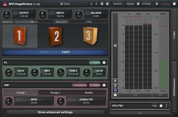 MeldaProduction「MVintageRotary」Leslieキャビネット完全再現を超越！オリジナル以上のサウンドクオリティと先進機能を融合したパーフェクト・ロータリー・シミュレーション｜DTMプラグインセール