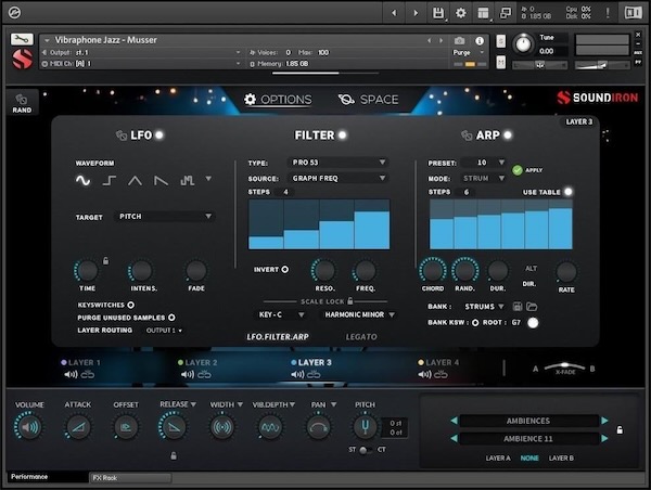Soundiron「Jazz Vibraphone」Pearl USA協力による最高峰ジャズ・ヴィブラフォン・ライブラリ!4オクターブAdams Alpha×ヴィンテージMusser収録、53GB・38,540ステレオサンプルで温かみ・スウィング・微妙さを完璧に捉えた熟練演奏楽器の真髄|DTMプラグインセール