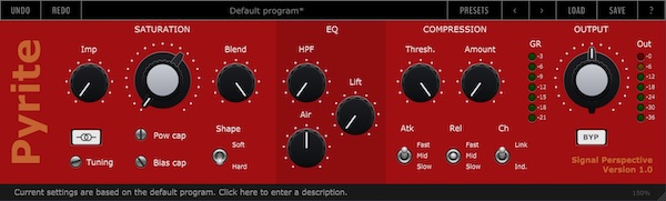Signal Perspective「Pyrite」実機以上に柔軟なサウンドメイクが可能なプリアンプVST！アナログ感・サチュレーション・EQ・コンプレッサーを一つにまとめた高機能プラグイン｜DTMプラグインセール