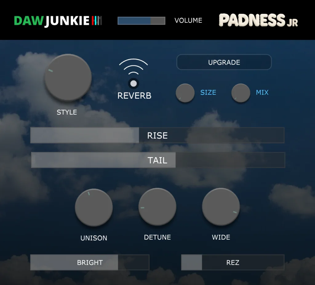 DAWJunkie「Padness JR」小型なのに圧倒的にリッチなサウンドで、どんなDAWでも直感的に扱える厚みのあるパッドシンセ｜DTMプラグインセール