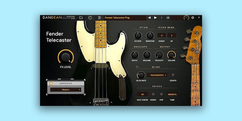 Tracktion「Dan Dean Essential Bass」100プリセット超×ウルトラ・リアリズム・アーティキュレーション搭載！6つの希少・絶妙改造ベース・ギター完全収録した、多様性に富んだレコーディング対応のベースコレクション｜DTMプラグインセール
