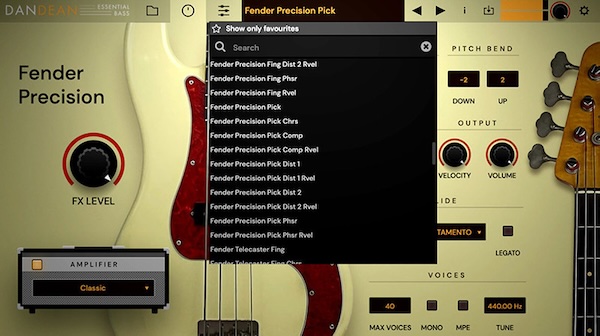 Tracktion「Dan Dean Essential Bass」100プリセット超×ウルトラ・リアリズム・アーティキュレーション搭載！6つの希少・絶妙改造ベース・ギター完全収録した、多様性に富んだレコーディング対応のベースコレクション｜DTMプラグインセール