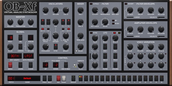 Surge Synth Team「OB-Xf」シンセファン必見！Oberheim OB-Xの伝説的なアナログサウンドをオープンソースで無料再現するソフトシンセ｜DTMプラグインセール