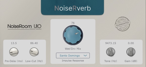 Jhonatan López「NoiseRverb」まるで現地で演奏しているような奥行きと臨場感！エクアドル・キトの7つの歴史的教会で収録されたインパルスレスポンスを搭載した無料コンボリューションリバーブ｜DTMプラグインセール