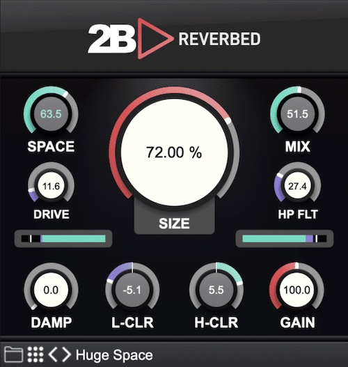 2B Played Music「2B REVERBED」ドライで平面的な音に自然な深みと空気感をプラス！シンプル操作で誰でも扱いやすいのに、プロ級の奥行き・立体感・広がりを生み出せる万能リバーブプラグイン｜DTMプラグインセール