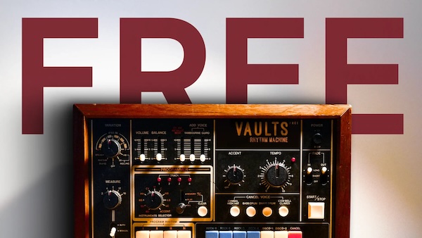 The Crow Hill Company「Vaults,Rhythm Machine」温かくパンチのある14種類のアナログドラム音をヴィンテージ機材で録音！Roland CR-78のアナログサウンドを忠実に再現した無料ドラム音源｜DTMプラグインセール