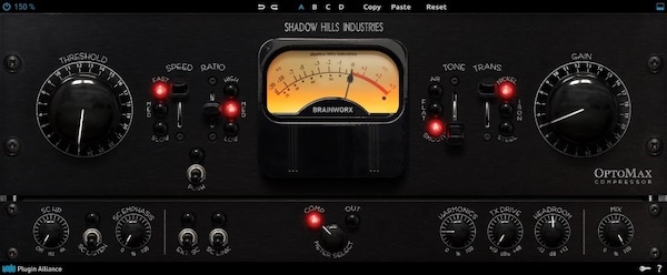 Plugin Alliance「Shadow Hills OptoMax」業界最高峰アナログ・モデリング技術×Shadow Hills光学ハードウェア回路完全再現！単純再創造を超えた音楽的・キャラクタフル・高汎用性オプティカル・コンプレッサー・プラグイン｜DTMプラグインセール