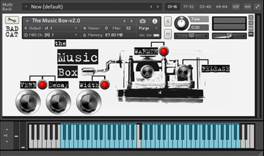 Bad Cat Samples「The Music Box」映画音楽からホラーゲーム、ポップスやアンビエントまで幅広く使える！16種類のオルゴールを高音質でサンプリングし、きしみやクランク音までリアルに収録したKontakt音源｜DTMプラグインセール