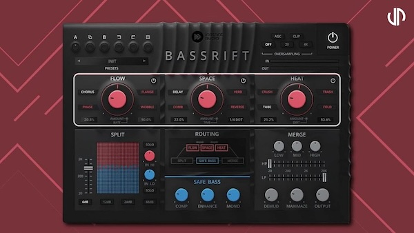United Plugins「BassRift」ベースラインの存在感を根底から変える！低域と高域を巧妙に分離し、安定した土台を保ちながら上位周波数に魅力的なエフェクトを施すことで、EDMからヒップホップまであらゆるジャンルのミックスを支配するベース構築ツール｜DTMプラグインセール