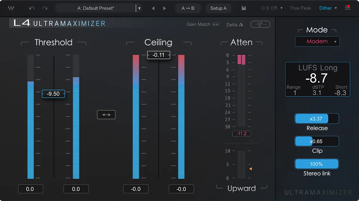 WavesL1・L2「L4 Ultramaximizer」から四半世紀を経て進化した到達点！単に音圧を稼ぐだけでなく、ニュアンス・インパクト・フィール感で聴衆の注目を集める現代音楽に対応し、5つのユニーク・リミッティング・アルゴリズムとアップワード・コンプレッションで音楽を潰さず強化する新世代ツール｜DTMプラグインセール