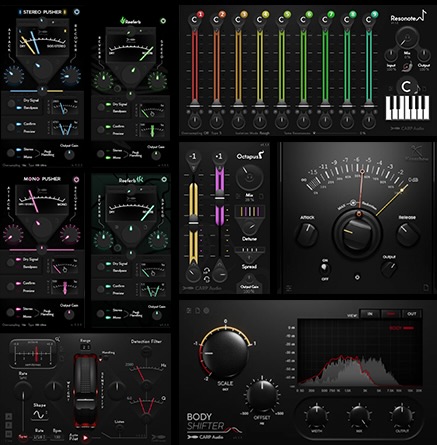 CARP Audio「Everything Bundle」リバーブ、ステレオ処理、ピッチモジュレーション、自動化…すべての処理が直感的に！ミックスもサウンドデザインもこれひとつで解決する全機能バンドル｜DTMプラグインセール