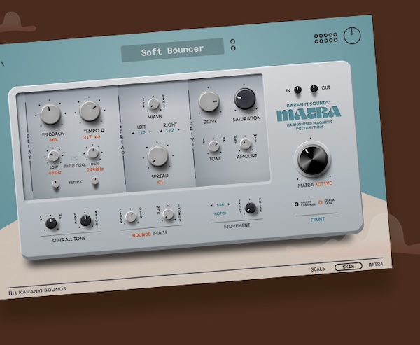 Karanyi Sounds「Matra」ディレイを中心にリバーブ・グレイン・フィルター・ディストーションまで搭載！音の奥行きと立体感を自在に操り、クリエイティブなサウンドデザインを可能にする万能ツール｜DTMプラグインセール