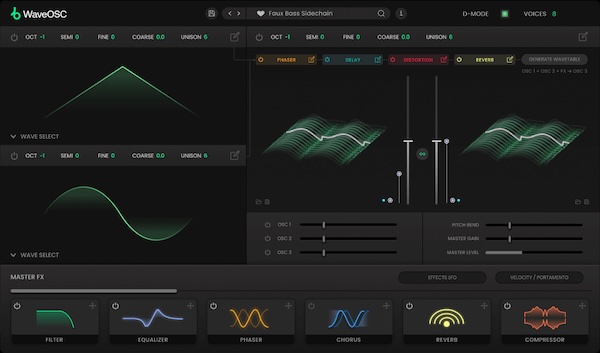 Plugin Boutique「WaveOSC」瞬時にウェーブテーブルを生成できる独自オシレーターと300種類以上のプリセット、直感的な操作性と深いサウンドデザインを両立した次世代シンセサイザー｜DTMプラグインセール