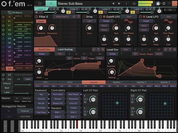 Tracktion「F.’em」11オペレーターと自由なFMマトリックス、サンプル統合、4レイヤー構造、豊富なフィルターとエフェクト、MPE対応まで備え、クラシックDX7系サウンドから現代的ベース、シネマティックなテクスチャまで自在に生み出せる次世代ハイブリッドシンセ｜DTMプラグインセール
