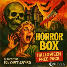 Cinetools「Horror Box – Halloween Free Pack」無料で入手できる恐怖の効果音集！ドアの軋み、幽霊のささやき、ゴアFX、不気味な環境音など50種類の恐怖サウンドを収録したホラーサンプル集｜DTMプラグインセール