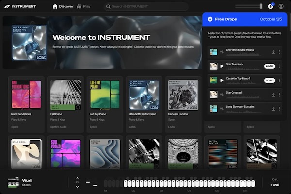 Splice「Splice INSTRUMENT」Spitfire AudioのLABS進化版！シンプルで使いやすく、しかも無料で高品質プリセットを使える次世代音源プラグイン｜DTMプラグインセール