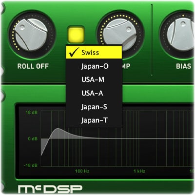 McDSP「Analog Channel」AC101デジタル・プリアンプ構成で過剰なゲインでもデジタル・ディストーション回避し、AC202テープマシン・エミュレーションでバイアス・再生速度・IEC1/2イコライゼーションを超えた調整を実現する2イン1プラグイン｜DTMプラグインセール