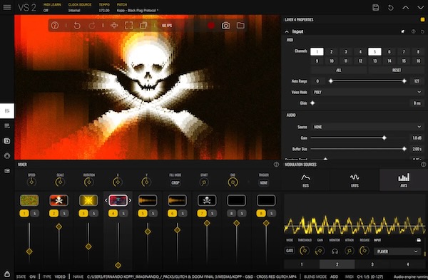 Imaginando「VS - Visual Synthesizer 2」音と映像がリアルタイムに融合！53種類のシェーダーと8レイヤー構成で無限の表現力が可能な、VSが実現するプロ仕様のオーディオリアクティブビジュアル｜DTMプラグインセール