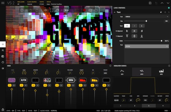 Imaginando「VS - Visual Synthesizer 2」音と映像がリアルタイムに融合！53種類のシェーダーと8レイヤー構成で無限の表現力が可能な、VSが実現するプロ仕様のオーディオリアクティブビジュアル｜DTMプラグインセール