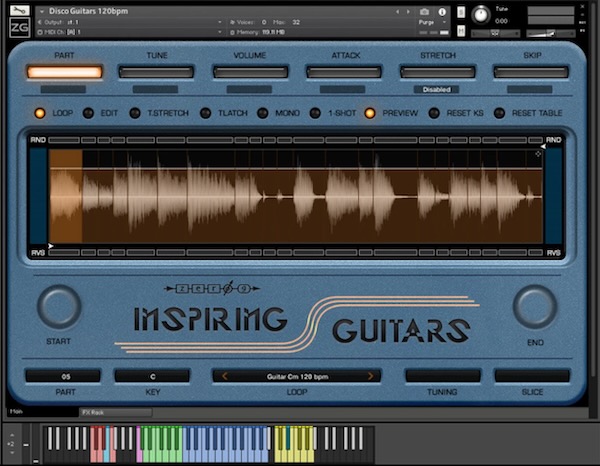Zero-G「Inspiring Guitars」ギターを弾けなくてもプロの演奏が手に入る！リアルなギターループをテンポ・キー・コードで自在に操れるKontakt音源の決定版｜DTMプラグインセール