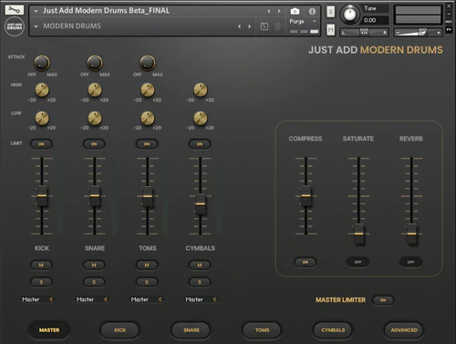 Just Add Drums「Just Add Modern Drums」プロが認めたリアルなドラムサウンドを無料で！25,000ライセンス限定配布される、Kontakt Player対応の最新音源｜DTMプラグインセール