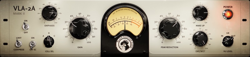 Black Rooster Audio「VLA-2A Mark II」1960年代後半のオプト電子コンプレッサーを世界最高レベルで再現！入出力トランスフォーマー・ディスクリート・サイドチェーン・T4Bセルまで忠実にモデリングした最も本格的なネイティブ・エミュレーション｜DTMプラグインセール