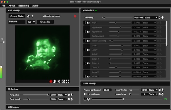 James H Ball「osci-render」画像・動画・3Dオブジェクト・テキストまで“音”に変換！？視覚と音響を融合させた全く新しい音楽表現の世界、Lua対応の革新的オーディオシンセ｜DTMプラグインセール