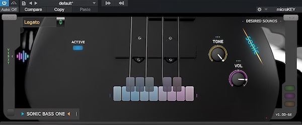 Desired Sounds「Sonic Bass ONE - electric bass VST plugin」まるでスタジオで録ったようなベースサウンド！実機ベースを丁寧にサンプリングし、自然な指弾き・ピック弾きをリアルに再現するエレクトリックベースVSTプラグイン｜DTMプラグインセール