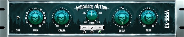 Black Rooster「VPRE-73 Halloween Edition」最大5倍のゲインで音が化ける!“CRANK”と“ハイパスフィルター”がミックスに与える、攻撃的で不気味なサチュレーション|DTMプラグインセール