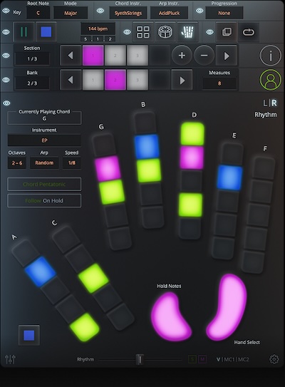 Chord Board「Chord Board」一本の指で729コード・バリエーションを操る!音楽理論も練習も不要で、8,000以上のコード全体から単一指で各コードの無限のバリエーションをアンロック・シーケンス可能にする、創造性解放プラットフォーム|DTMプラグインセール