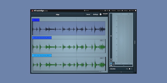 MeldaProduction「MTrackAlign」ガイド・トラックに複数オーディオ・トラックを瞬時に時間軸配置し、数時間の手動編集を削除することで、クリスタル・クリアで統一されたボーカル・スタック・ロック・ソリッド・リズム・セクションを数秒で完成させるARA 対応プラグイン|DTMプラグインセール
