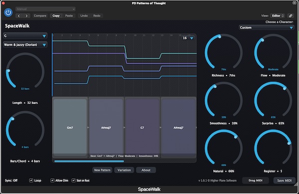 Nick Tsiatinis「SpaceWalk - Ambient Chord Progression Generator」理論を知らなくても“美しい響き”が作れる!アンビエント作曲の自由と新しい創造体験|DTMプラグインセール