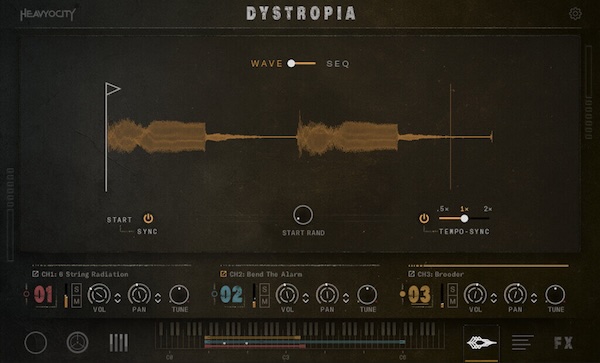 Heavyocity「DYSTROPIA」不気味・不安定・ユニークなソニック・アイデンティティ!380超プリセットによる暗黒感ステープ・パレットで、映像・ゲーム・エクスペリメンタル・ミュージック全領域でキャラクター豊かな音響環境構築|DTMプラグインセール