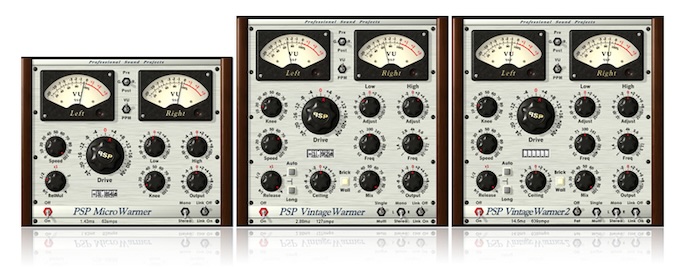 PSP Audioware「PSP VintageWarmer2」豊かで温かいアナログ処理と分かりやすいユーザー・インターフェースを融合し、ソフトニー・コンプレッションからブリックウォール・リミッティングまで対応する、ミキシング・マスタリング・エンジニア必須ツール|DTMプラグインセール