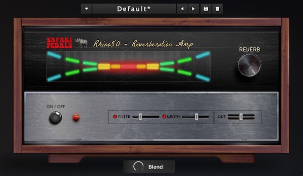Safari Pedals「Rhino Reverb」スプリングの弾むような響き、Hi-Fiの柔らかいトーン、そして現代的な操作性!揺らぎ・歪み・温もりの三拍子が揃うリバーブプラグイン|DTMプラグインセール