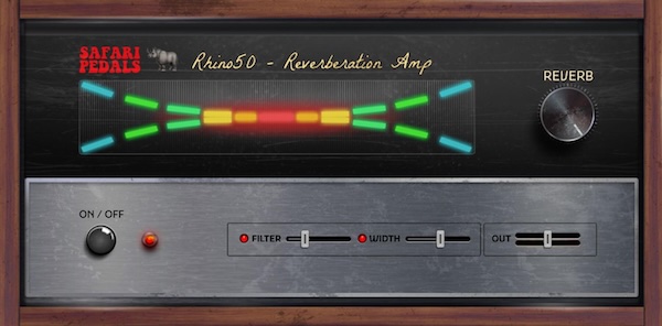 Safari Pedals「Rhino Reverb」スプリングの弾むような響き、Hi-Fiの柔らかいトーン、そして現代的な操作性!揺らぎ・歪み・温もりの三拍子が揃うリバーブプラグイン|DTMプラグインセール