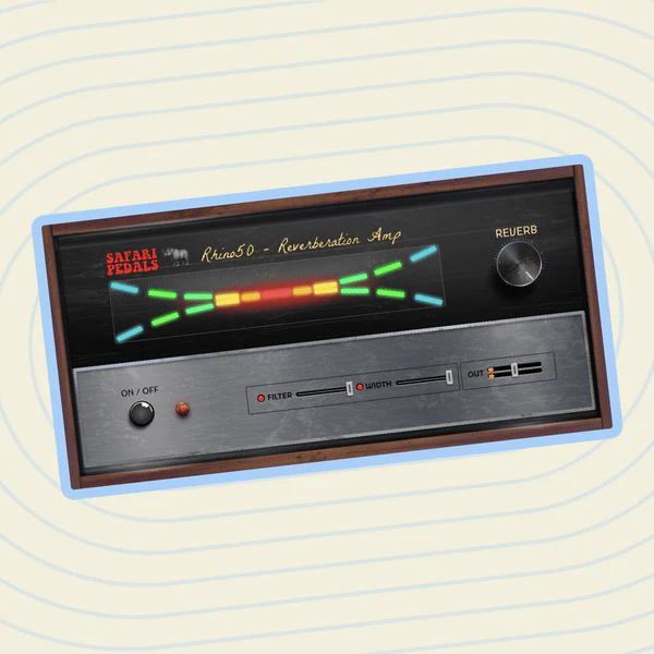 Safari Pedals「Rhino Reverb」スプリングの弾むような響き、Hi-Fiの柔らかいトーン、そして現代的な操作性!揺らぎ・歪み・温もりの三拍子が揃うリバーブプラグイン|DTMプラグインセール