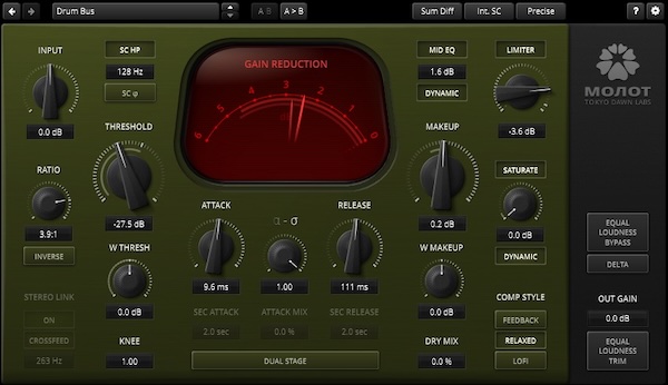 Tokyo Dawn Labs「TDR Molot GE」"ハンマー"を意味する名前通り、拡張柔軟性とロックンロール精神を惜しみなく注入し、複数クラシック・コンプレッション・メカニズムを洗練されたサチュレーション・創造的トーン・コントロール・スナッピー・ピーク・リミッターと融合させたダイナミック・コンプレッサー|DTMプラグインセール