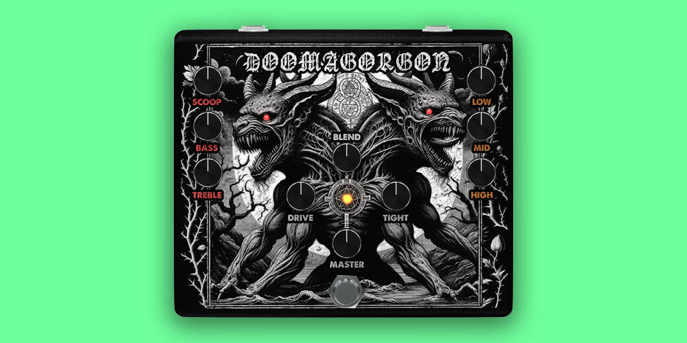 Audiority「Doomagorgon」オリジナル・ハードウェア・ペダル忠実モデリングをベースに、ディープ・ファット・オクターブ・ファズ・ドゥーム領域からタイト・モダン・デスメタル音響まで、最凶オクターブ・ファズ・ディストーション|DTMプラグインセール