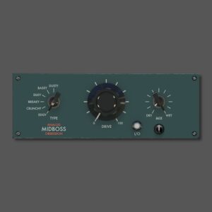 Analog Obsession「MidBoss」EQやコンプレッサーではどうしても埋もれてしまう中域の処理に!音の芯と密度を自然に補い、ミックスの中で“ちゃんと聴こえる音”を作る、中域特化型の新しい定番サチュレーター|DTMプラグインセール