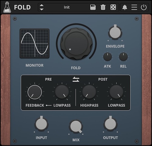 AudioThing「Things – Fold」ウェーブフォールディングとエンベロープ・フォロワー・ローパス/ハイパス・フィルター・調整可能フィードバックを組み合わせ、穏やかなハーモニクスからクランチー・ディストーション・サウンドまで幅広い創造的サウンドデザイン可能性を提供する多用途ダイナミック・ウェーブフォルダー|DTMプラグインセール