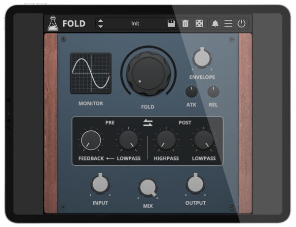 AudioThing「Things – Fold」ウェーブフォールディングとエンベロープ・フォロワー・ローパス/ハイパス・フィルター・調整可能フィードバックを組み合わせ、穏やかなハーモニクスからクランチー・ディストーション・サウンドまで幅広い創造的サウンドデザイン可能性を提供する多用途ダイナミック・ウェーブフォルダー|DTMプラグインセール