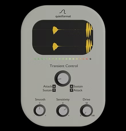 quietformat「Transient Control」コンプやEQでは表現できない“音の勢い”を、たった数秒で調整!音に立体感と表情を加えるトランジェント・シェイパー|DTMプラグインセール