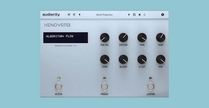Audiority「XenoVerb」クラシックからクリエイティブまで13リバーブ・アルゴリズム搭載！ROOM、HALL、LARGE HALL等、クリーン・シンプル・インターフェースで幅広いリバーブ提供する多用途リバーブ｜DTMプラグインセール
