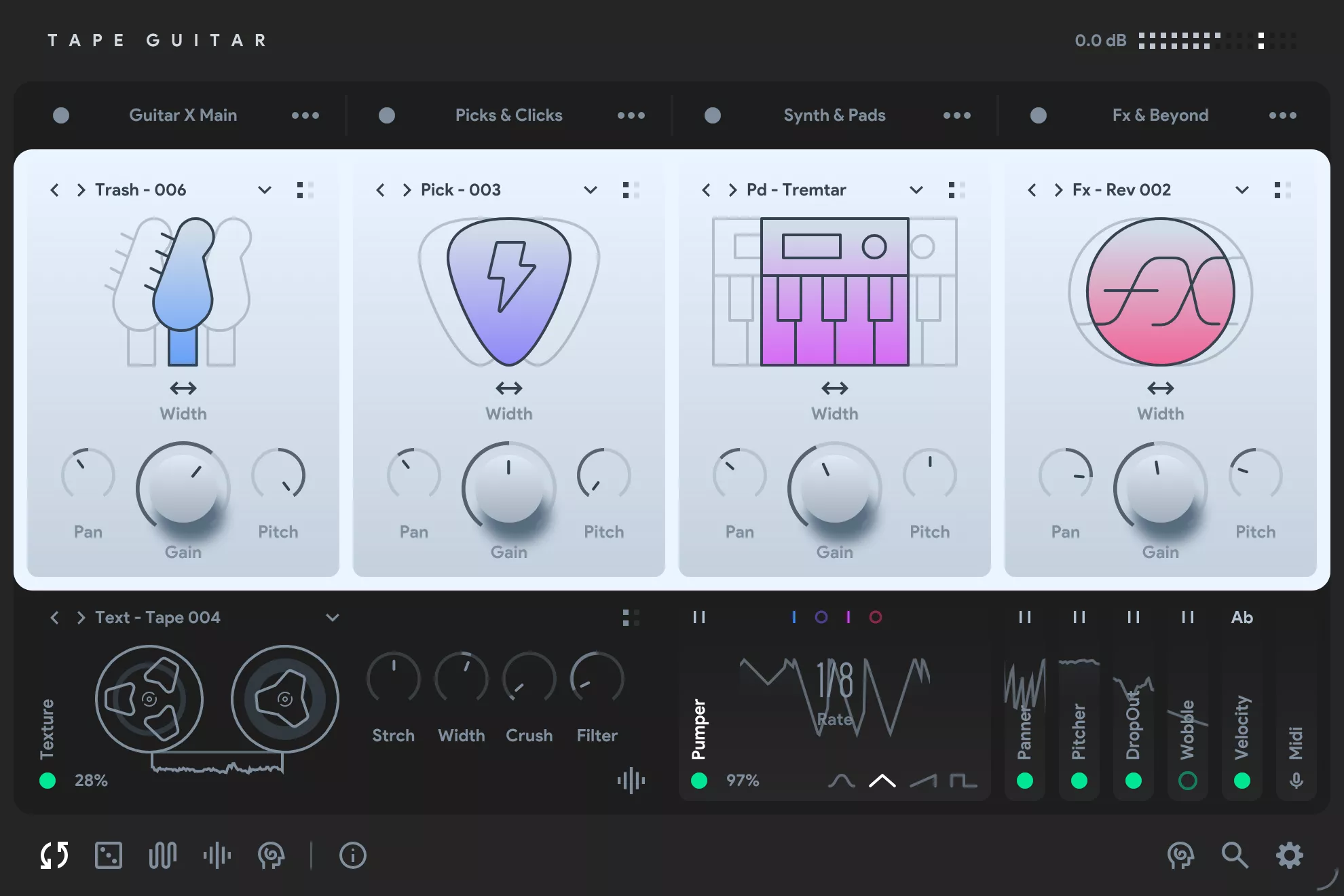 Thenatan Audio「Tape Guitar」ローファイ、ソウル、そしてアナログの温もり!160プリセットと40種以上のテクスチャで“チル”を極める、感情豊かなバーチャルギター音源|DTMプラグインセール